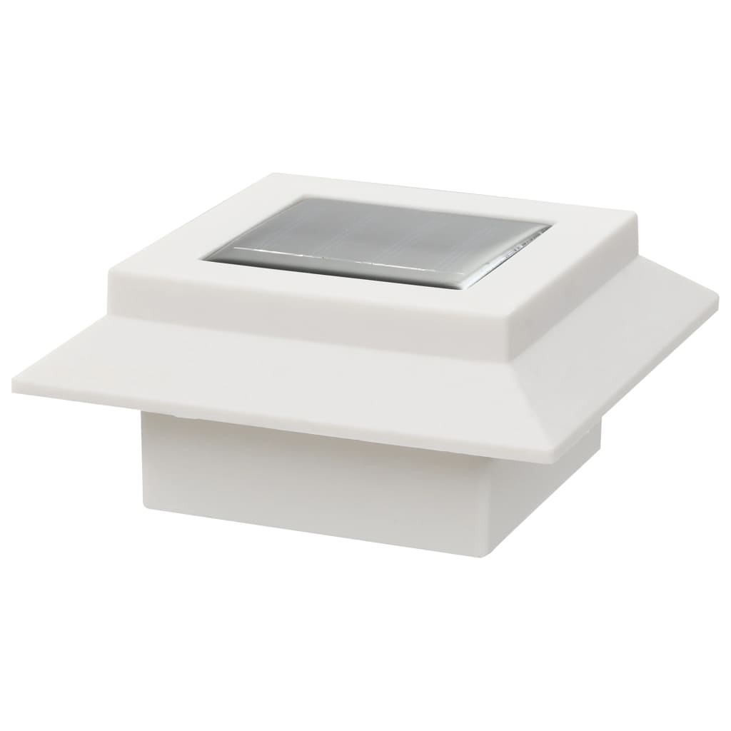 Hagebelysning Div. Utendørs sollampe 6 stk LED firkantet 12 cm hvit