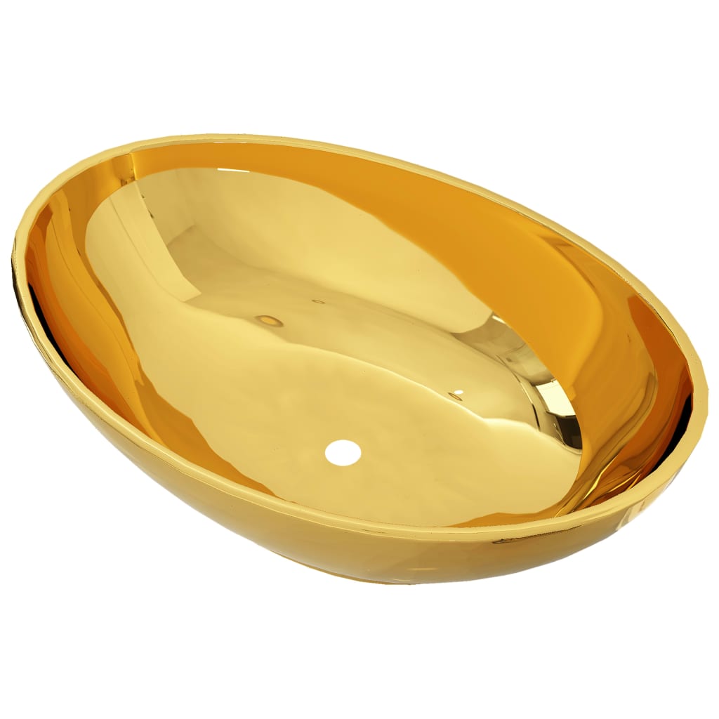 Baderomsvask 40x33x13,5 cm keramisk gull