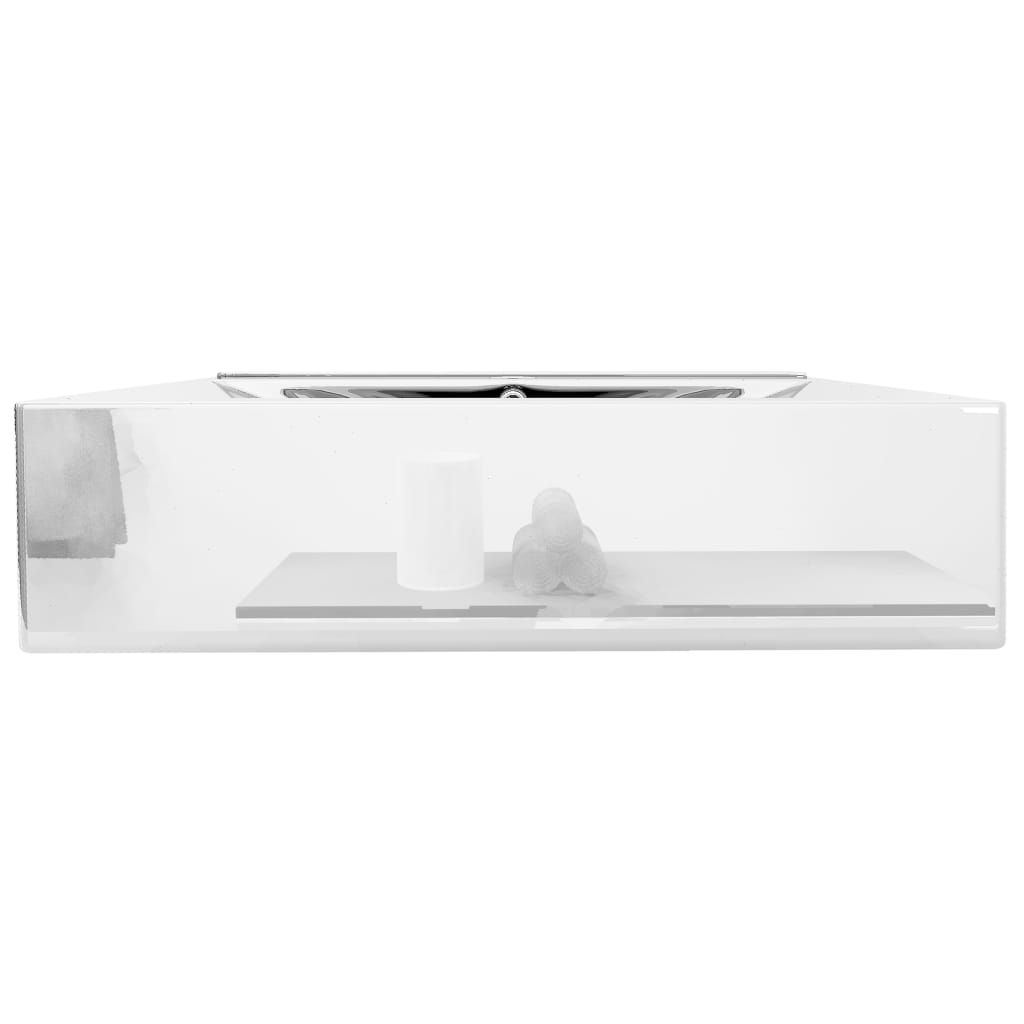 Baderomsvask med overløpsfunksjon 60x46x16 cm keramisk sølv