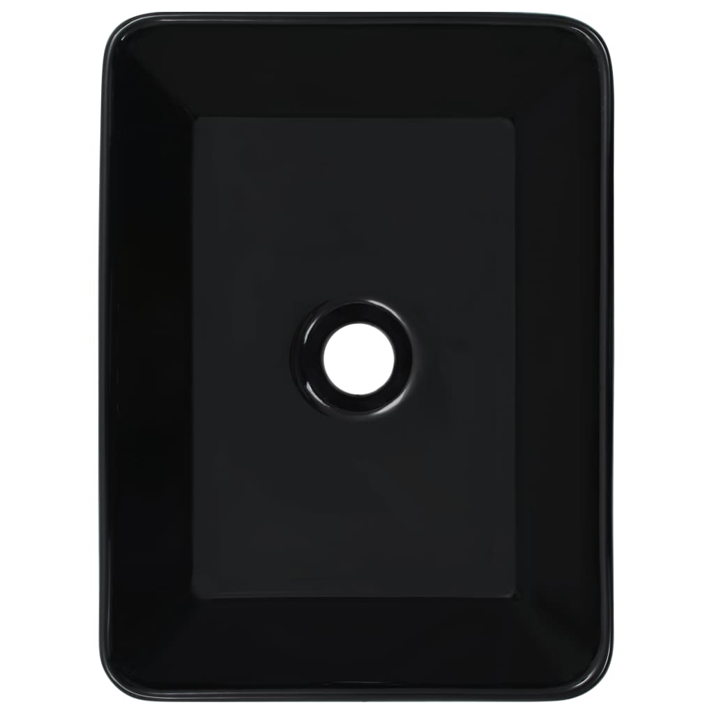 Baderomservant 40x30x13 cm keramikk svart