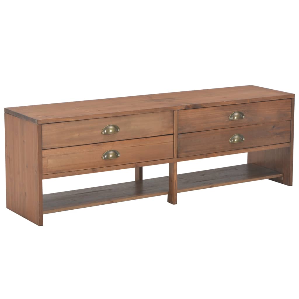 TV-Møbel Tre TV-benk med 4 skuffer 120x30x40 cm heltre gran