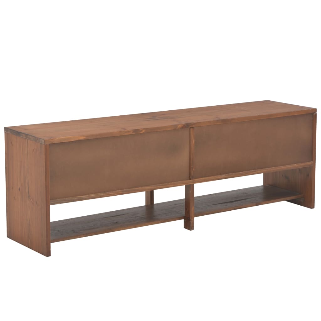 TV-Møbel Tre TV-benk med 4 skuffer 120x30x40 cm heltre gran