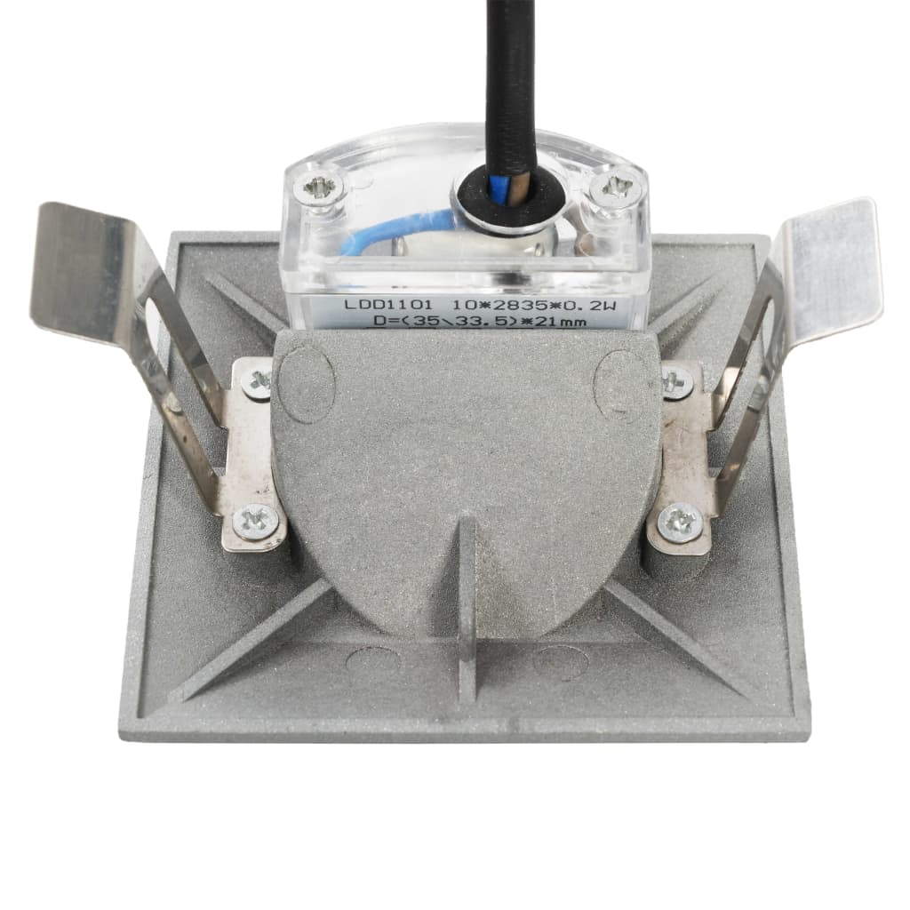 Hagebelysning Vegg El. LED-vegglamper 6 stk 5 W sølv firkantet