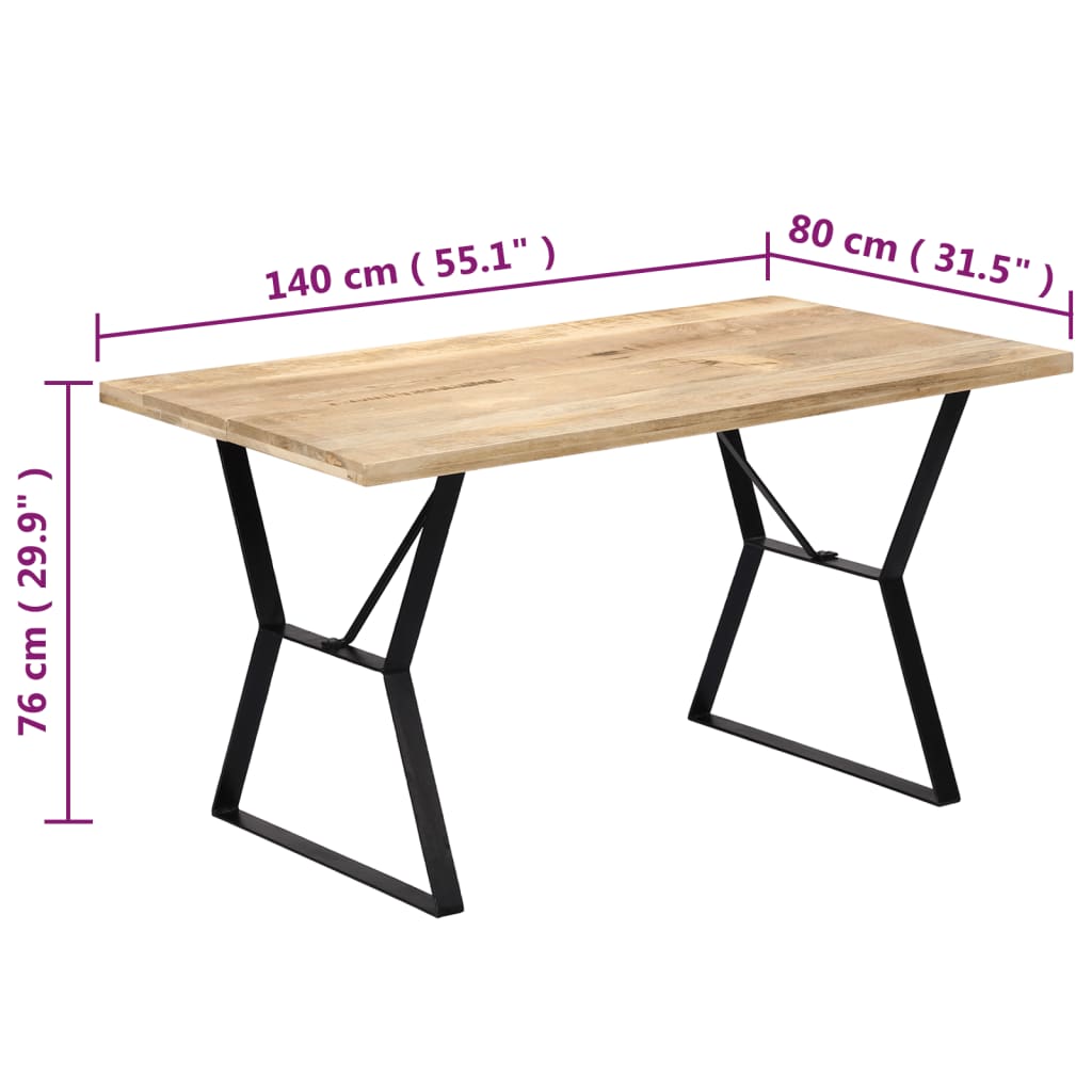 Spisebord Kjøkkenbord Tre 140x80x76 cm heltre mango