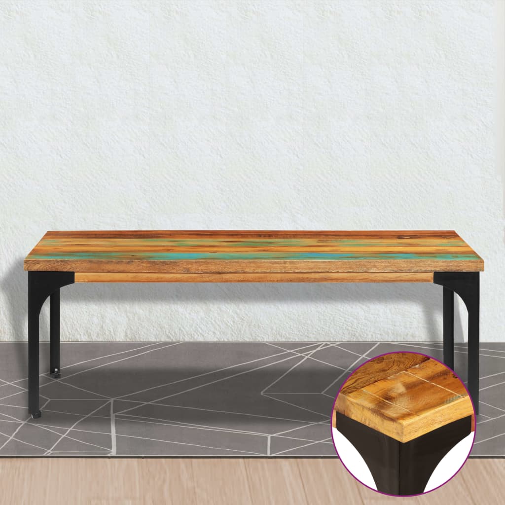 Salongbord Sofabord Tre Gjenvunnet Heltre 100x60x35 cm