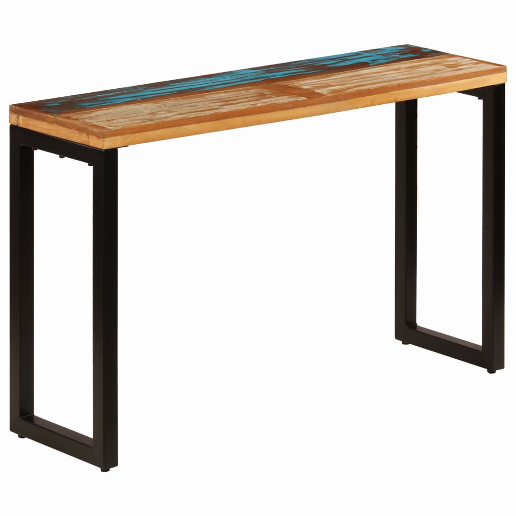 Avlastningsbord Konsollbord Tre 120x35x76 cm gjenvunnet heltre og stål