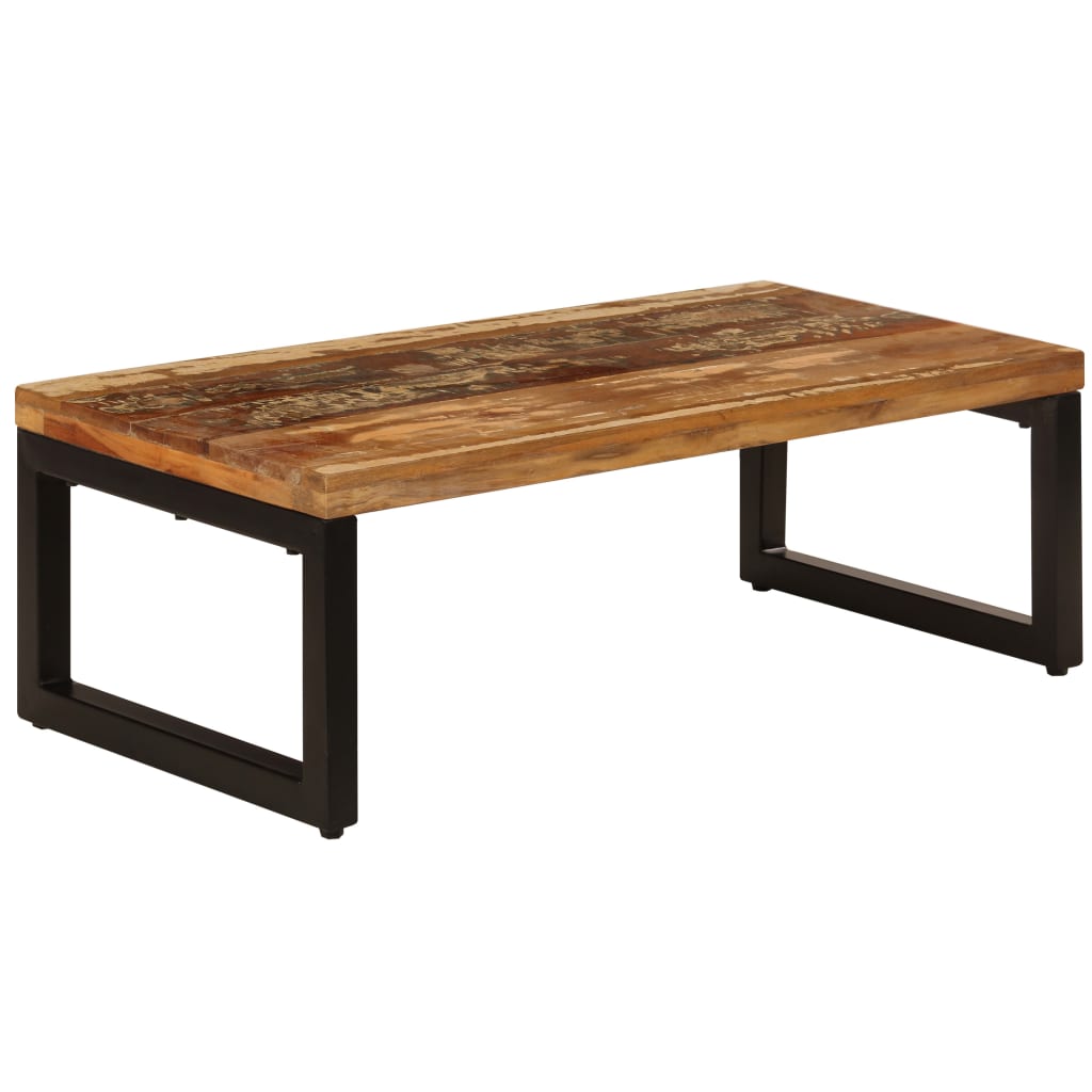 Salongbord Sofabord Tre Gjenvunnet Heltre 100x50x35 cm