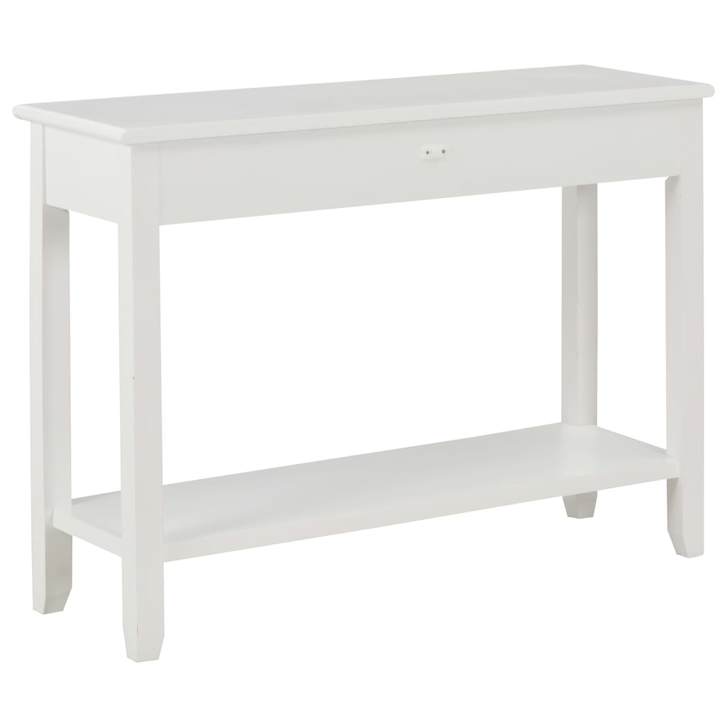 Avlastningsbord Konsollbord Hvit 110x35x80 cm tre