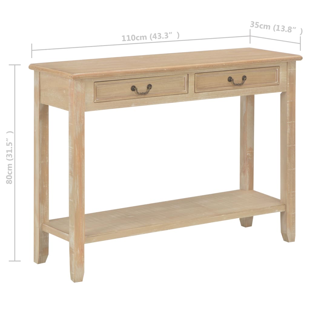 Avlastningsbord Konsollbord Tre 110x35x80 cm tre