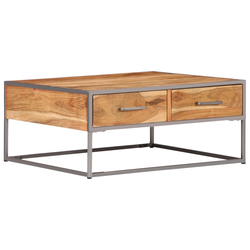Salongbord Sofabord 75x75x35 cm heltre akasie