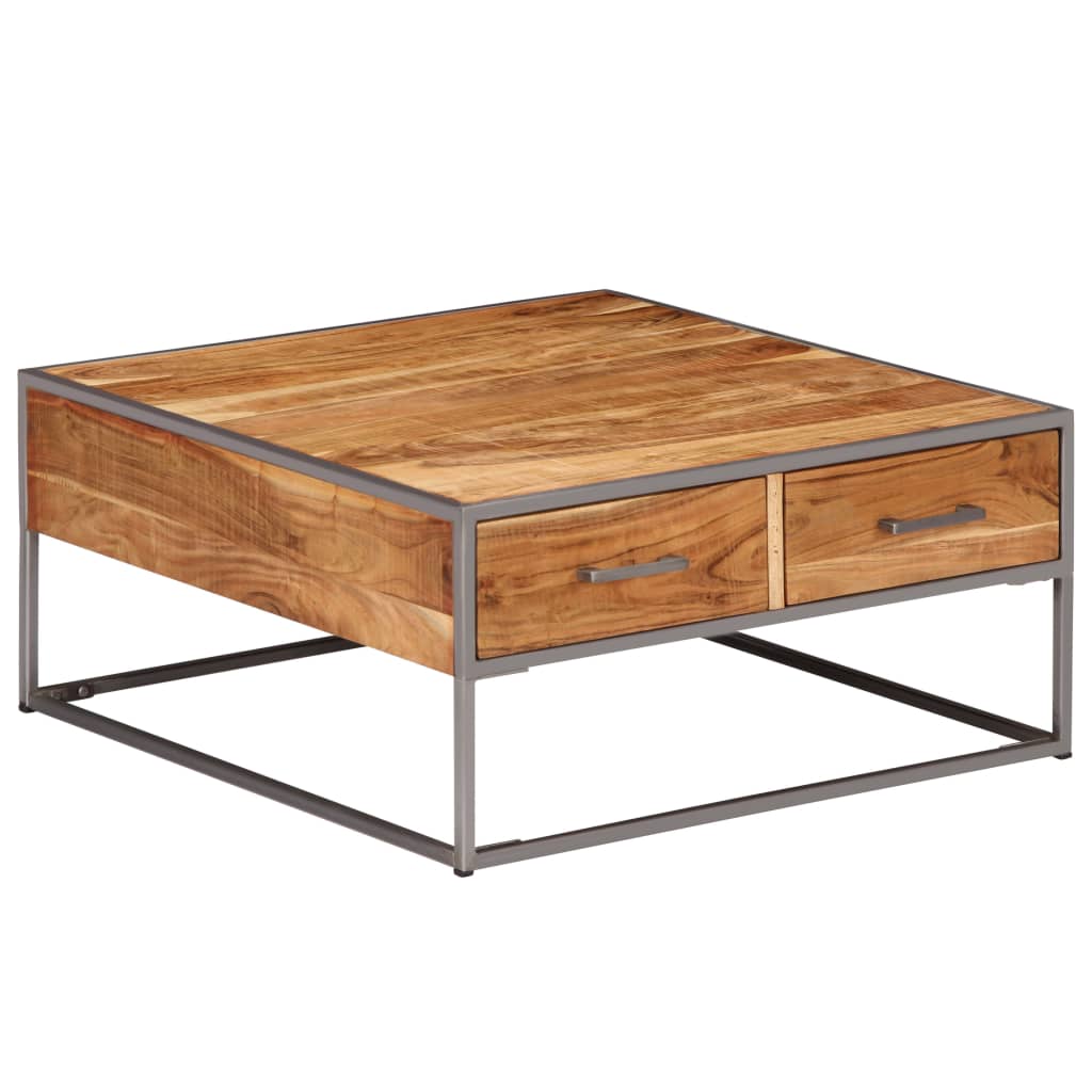Salongbord Sofabord 75x75x35 cm heltre akasie