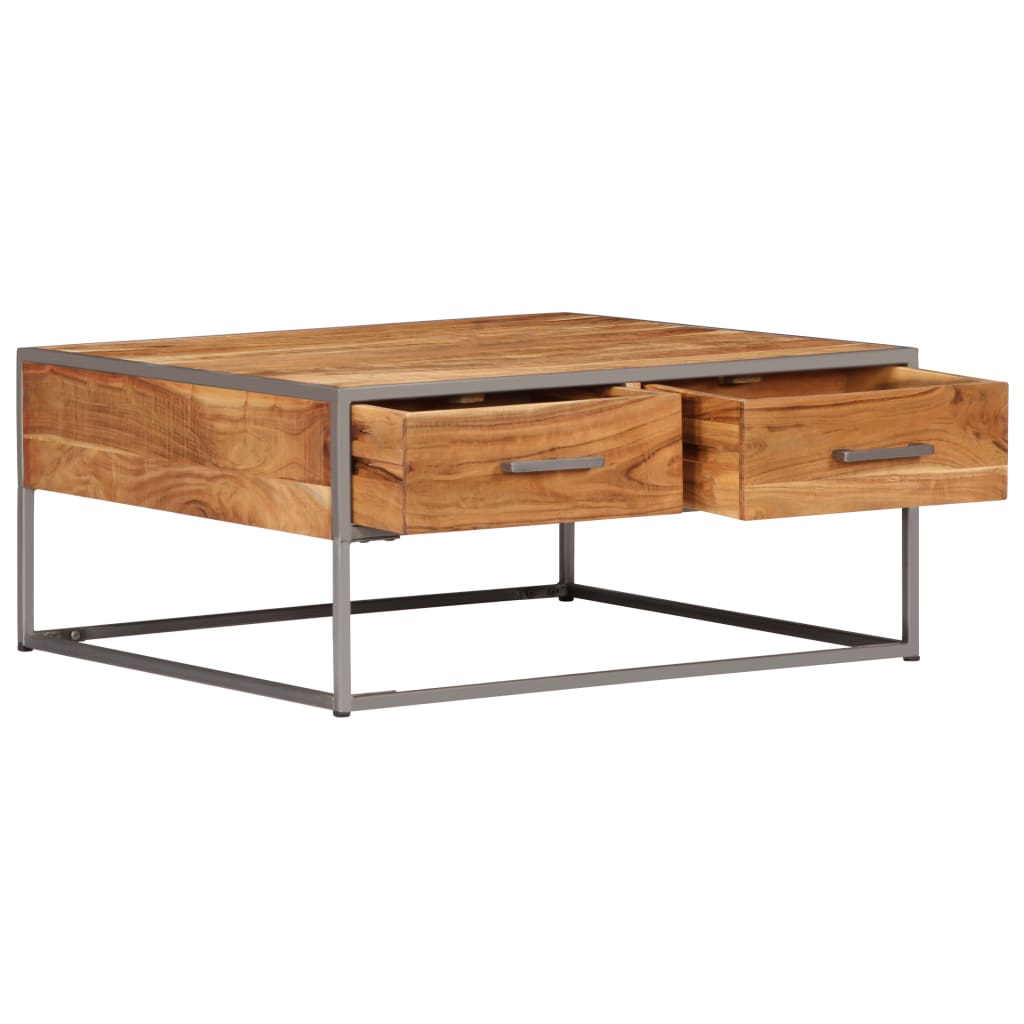 Salongbord Sofabord 75x75x35 cm heltre akasie