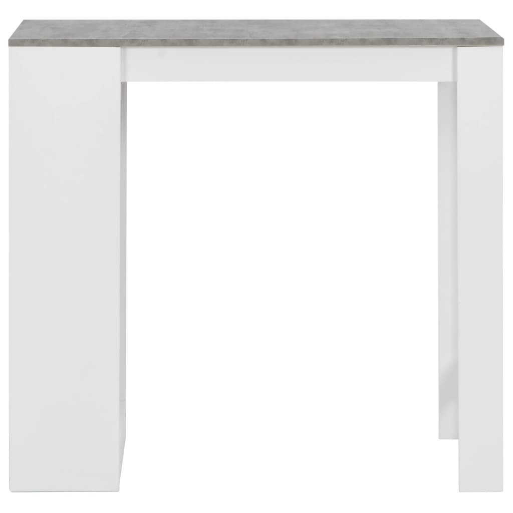 Barbord med hylle hvit 110x50x103 cm