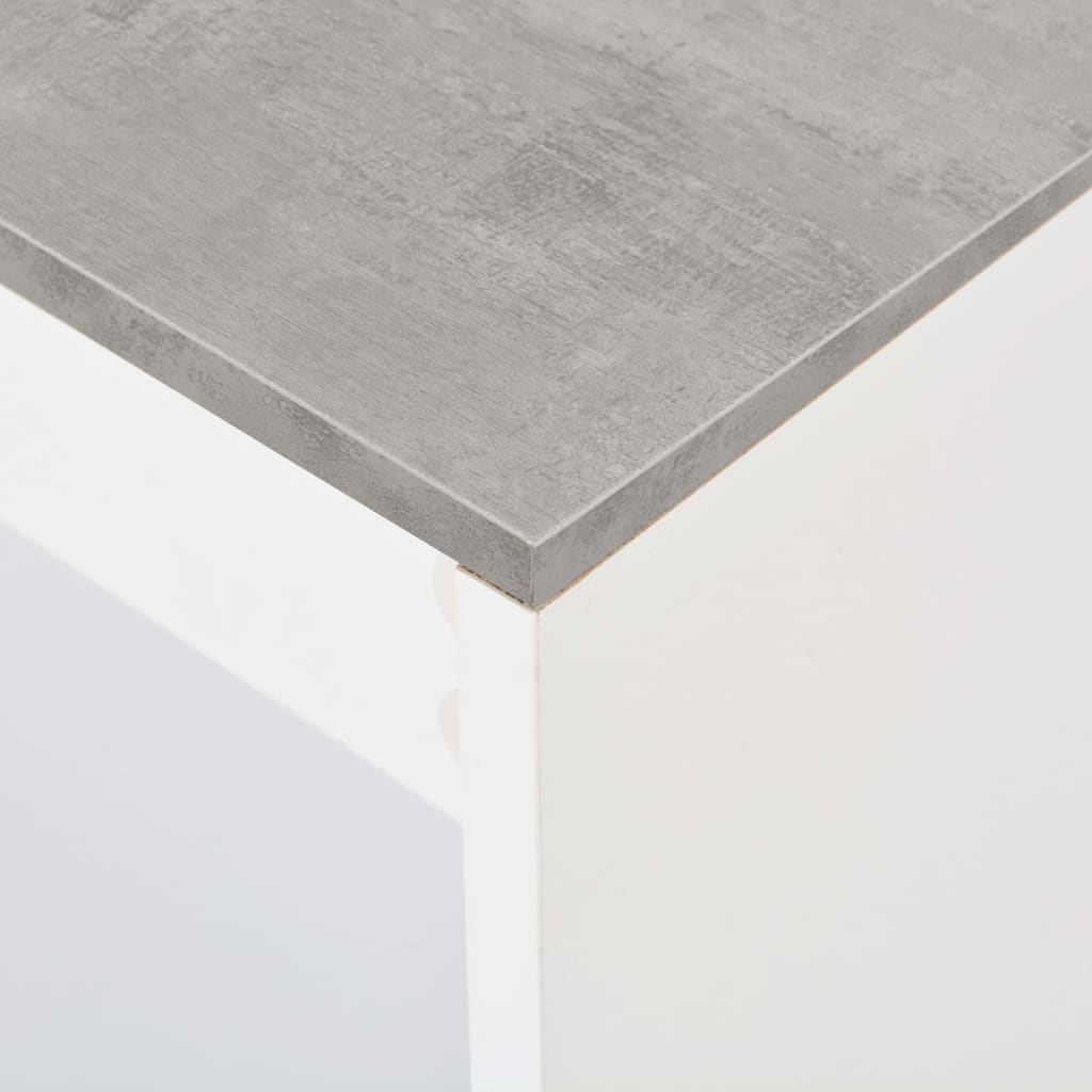 Barbord med hylle hvit 110x50x103 cm