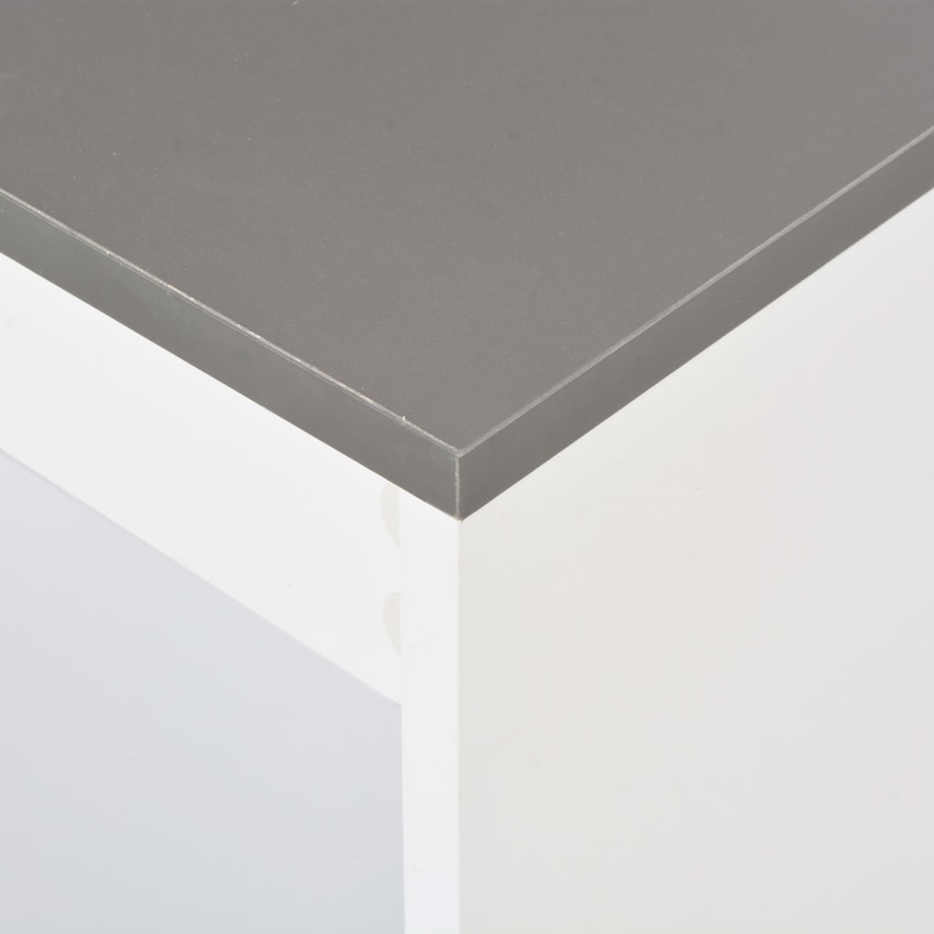 Barbord med hylle hvit 110x50x103 cm