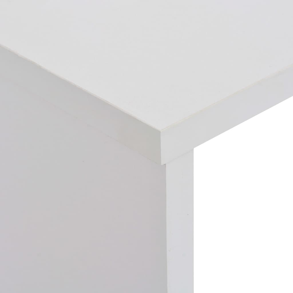 Barbord med 2 bordplater 130x40x120 cm hvit