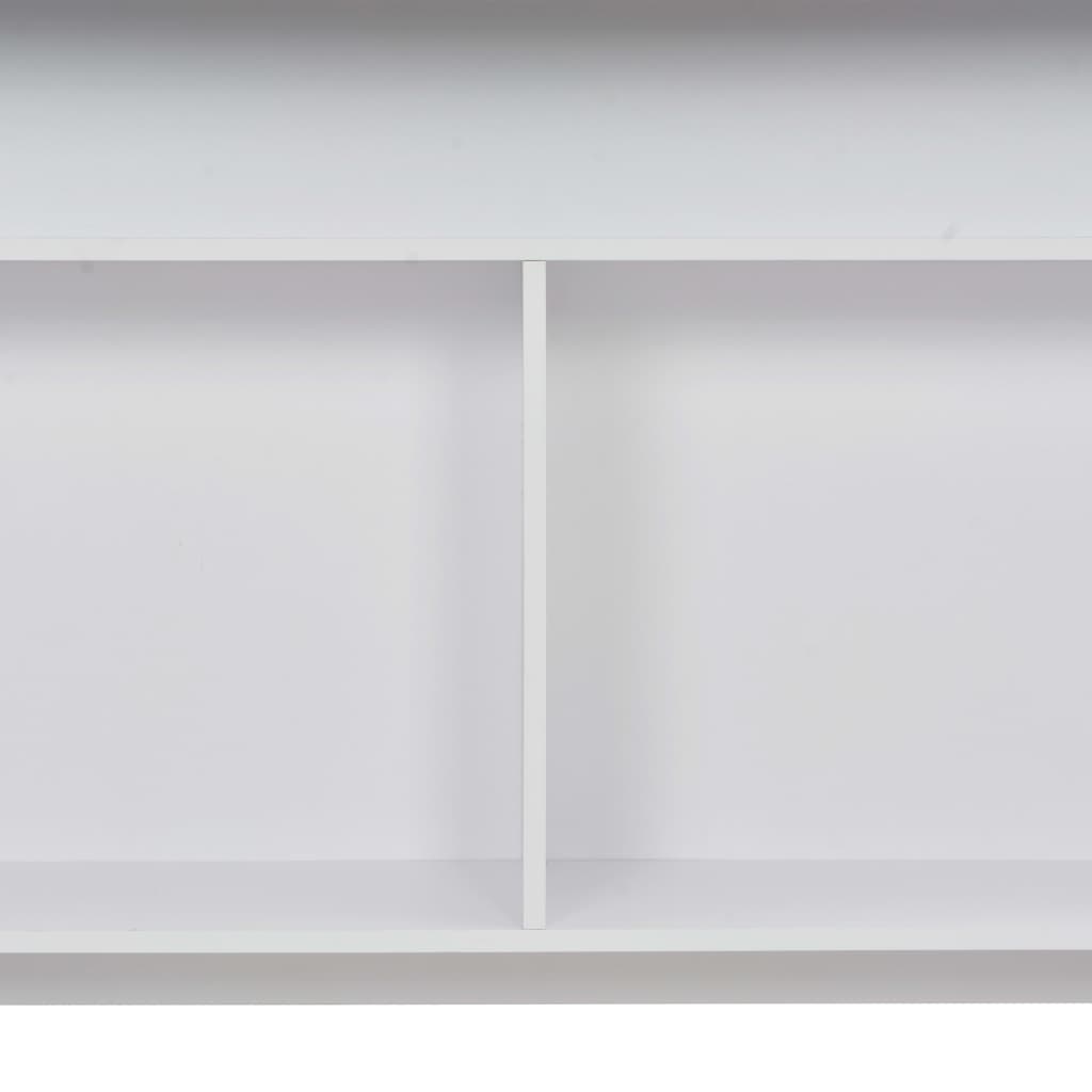 Barbord med 2 bordplater 130x40x120 cm hvit