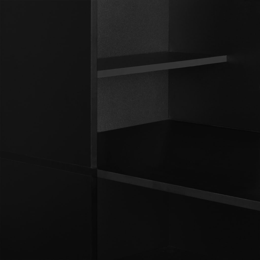 Barbord med skap 115x59x200 cm svart