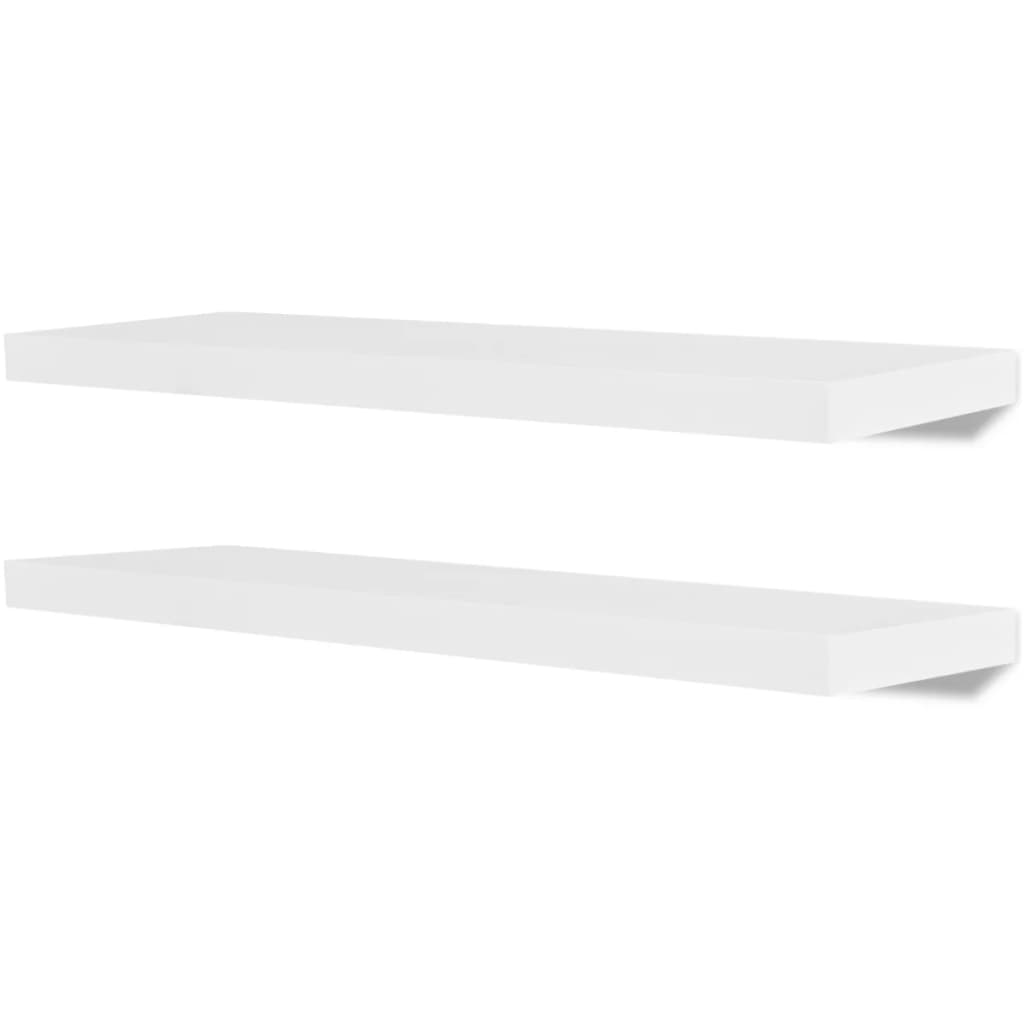 Vegghylle Hvit 4 stk 80 cm