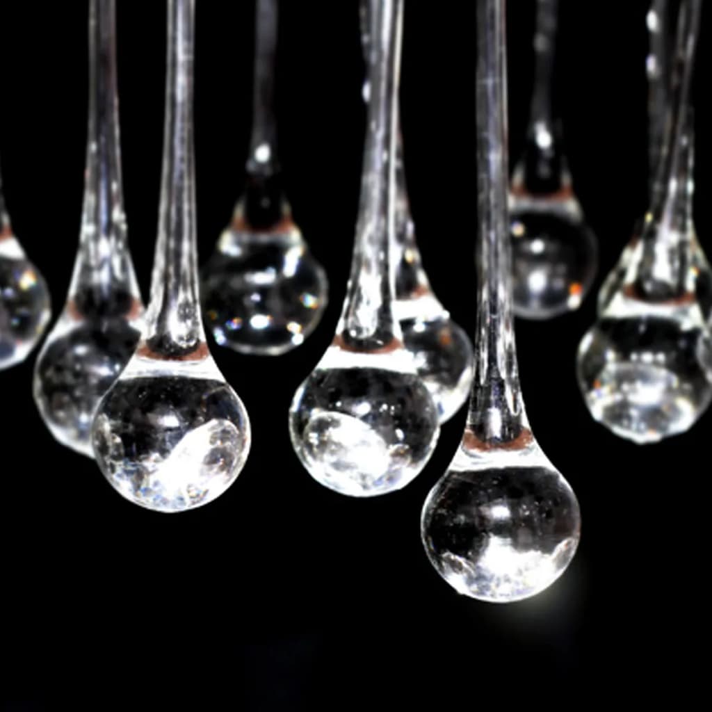 Taklampe Lysekrone med 85 krystaller Hvit