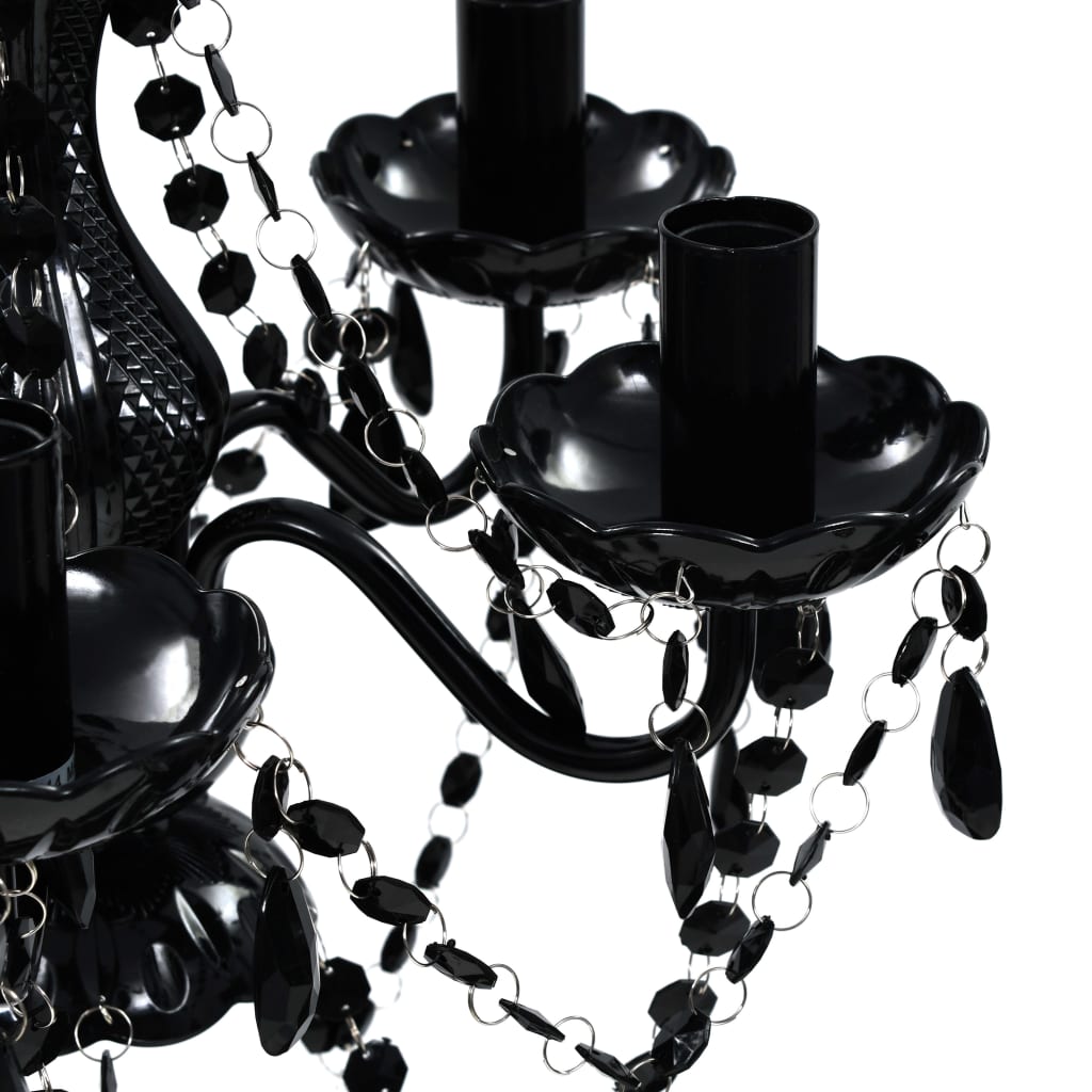 Taklampe lysekrone Svart 5 lyspærer