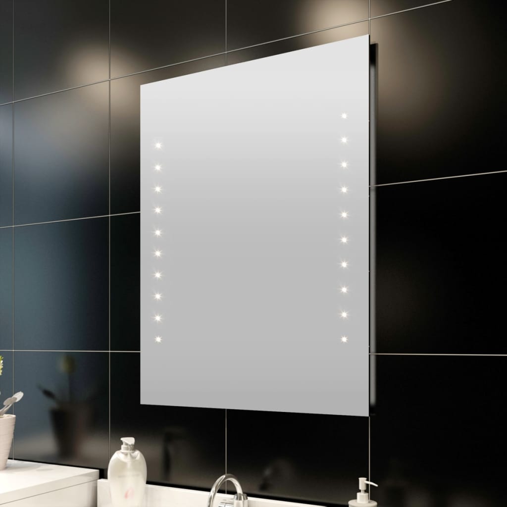 Baderomsspeil speil med LED-lyser (60 x 80 cm)