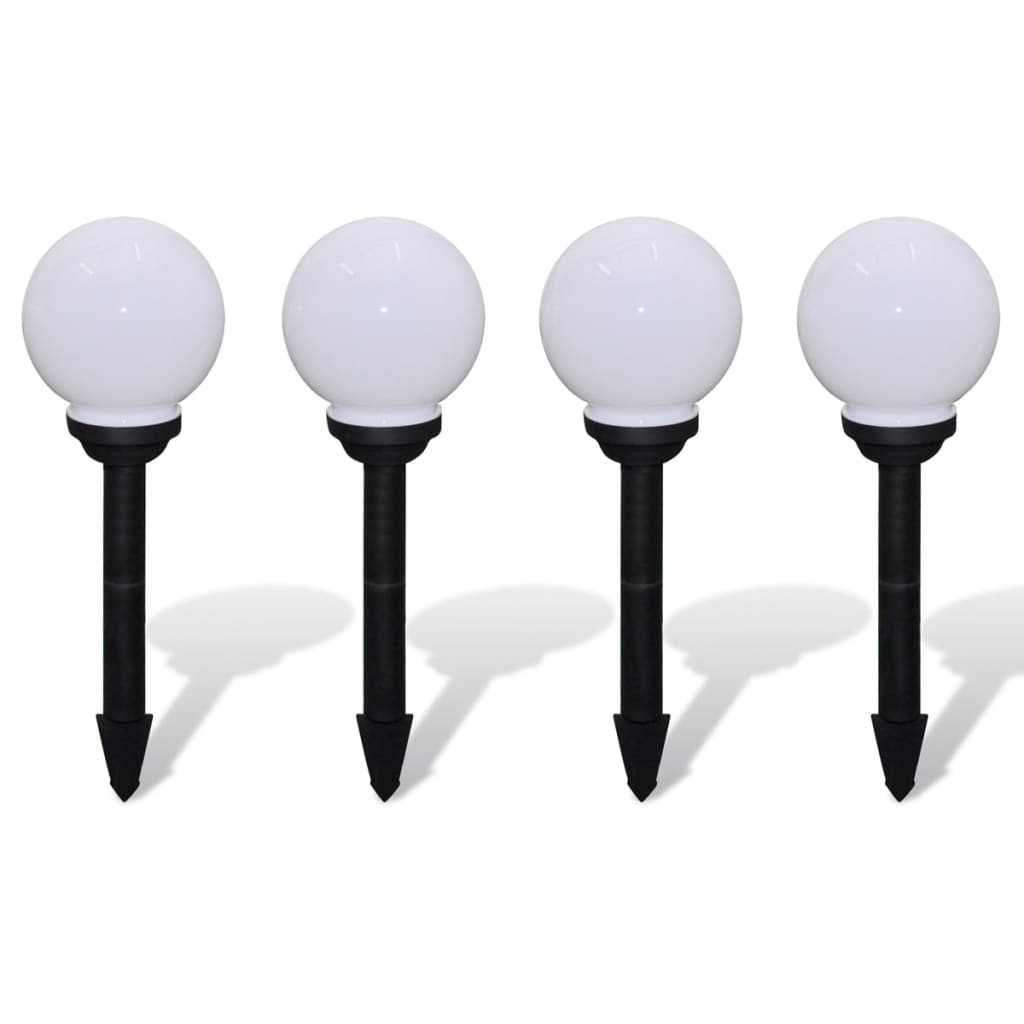 Hagebelysning Mark Solcelle LED-lamper for hagesti 4 stk 15 cm med jordplugg