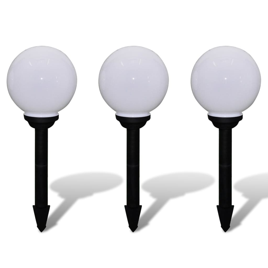 Hagebelysning Mark Solcelle LED-lamper for hagesti 3 stk 20 cm med jordplugg