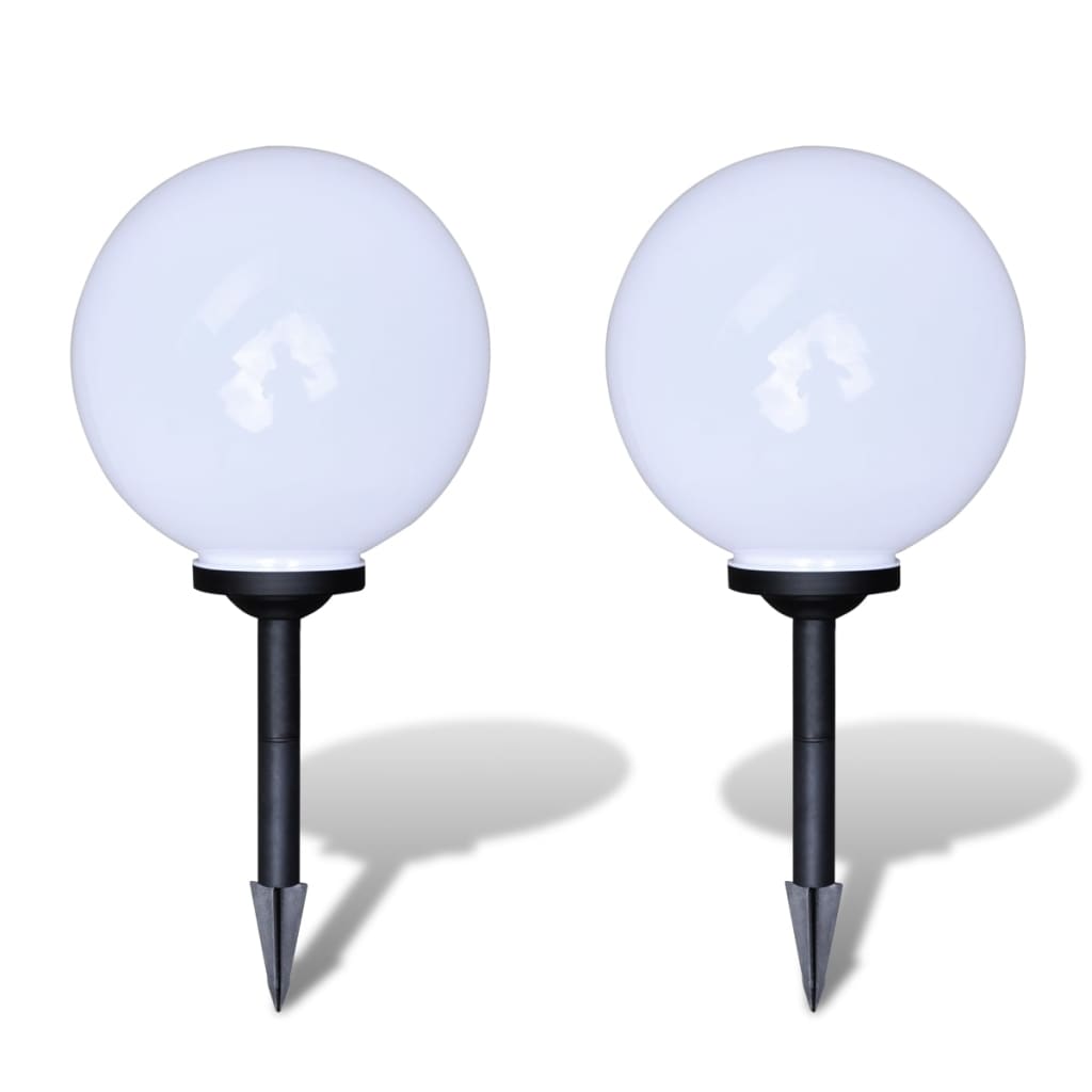 Hagebelysning Mark Solcelle LED-lamper for hagesti 2 stk 30 cm med jordplugg