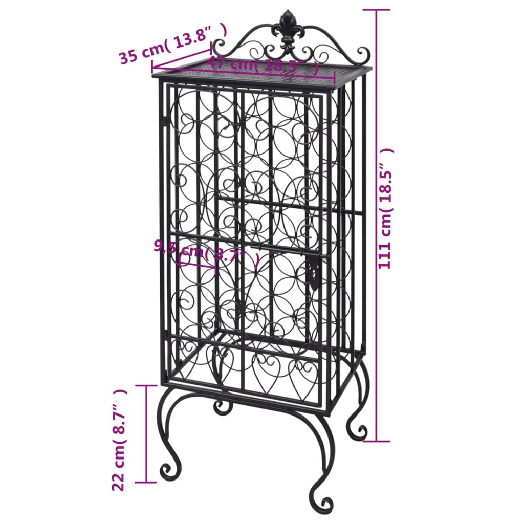 Vinstativ for 28 flasker Metall