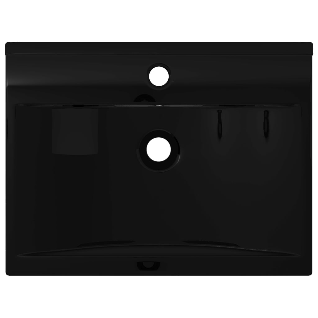 Baderomsvask Luksus keramisk 60x46cm Svart