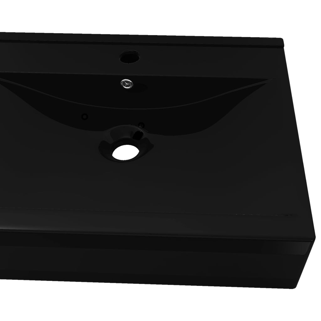 Baderomsvask Luksus keramisk 60x46cm Svart