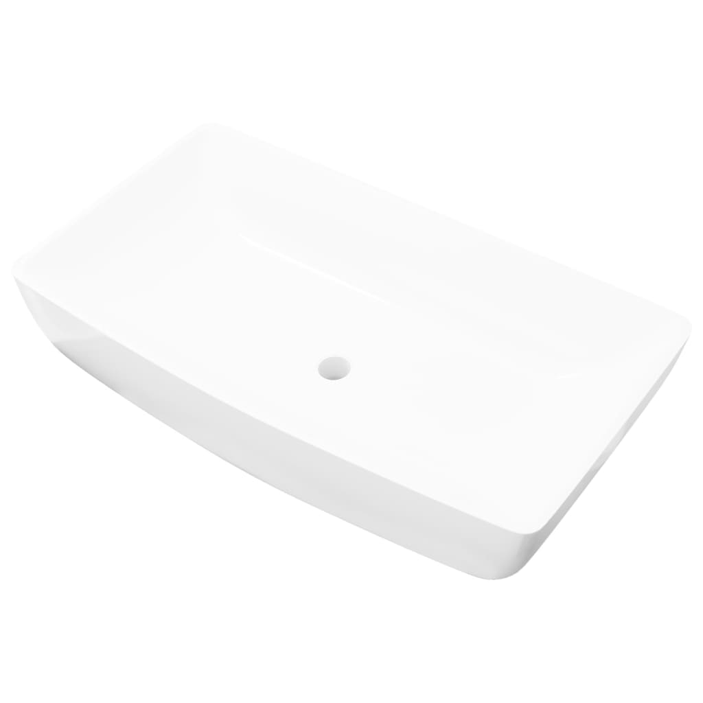 Baderomsvask Luksus Keramisk Vask Hvit 71 x 39 cm