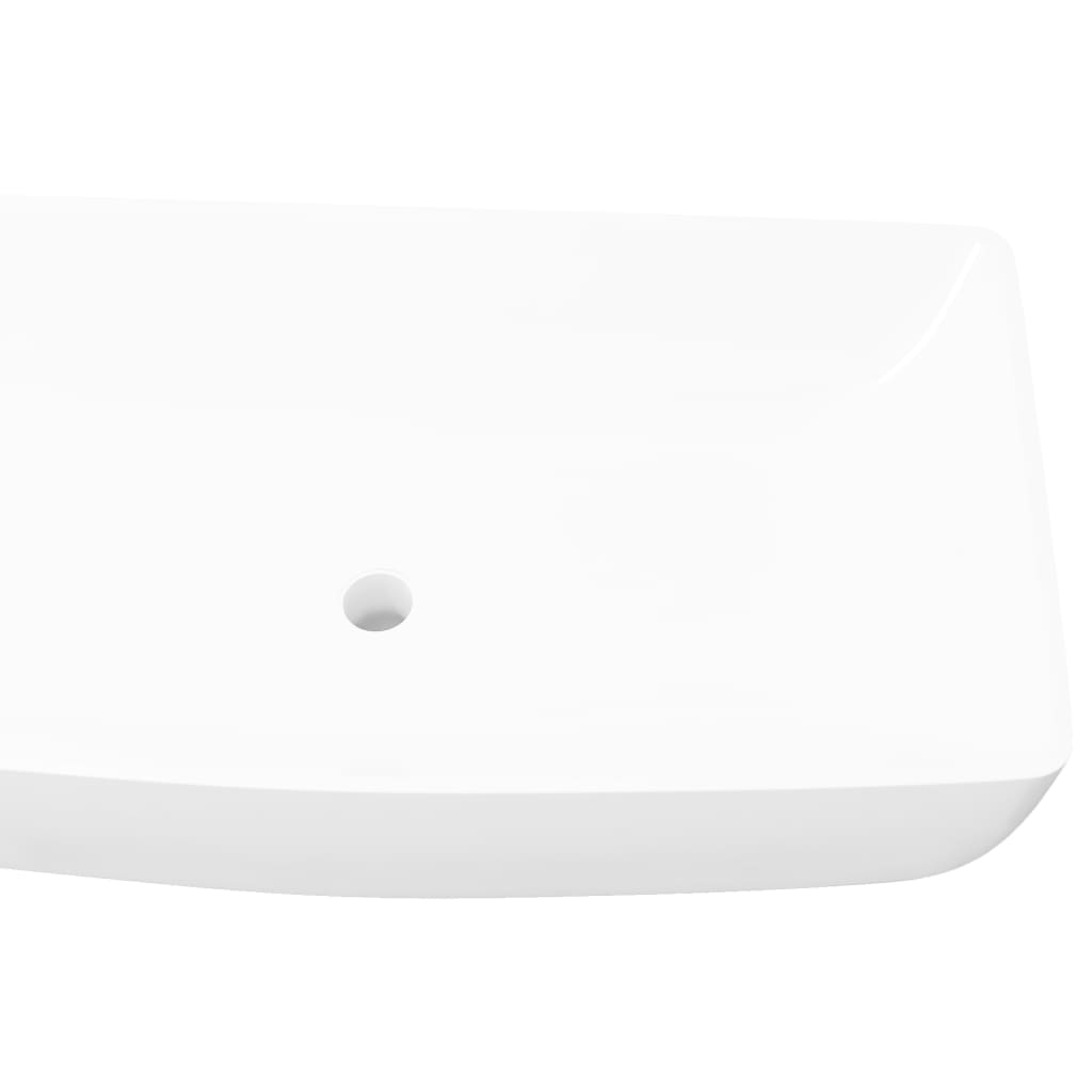 Baderomsvask Luksus Keramisk Vask Hvit 71 x 39 cm