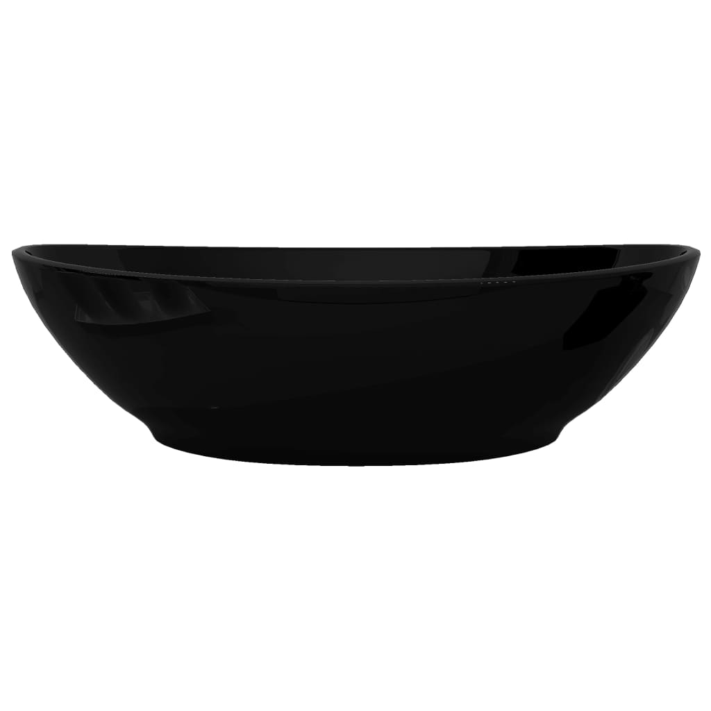 Baderomservant Luksuriøs keramisk oval Svart 40 x 33 cm