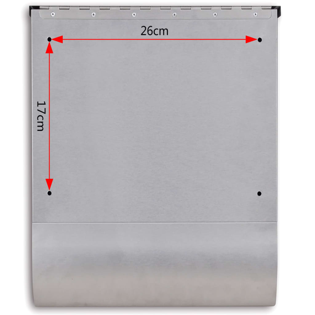 Postkasse Rustfritt Stål 31 x 10,5 x 33,5 cm