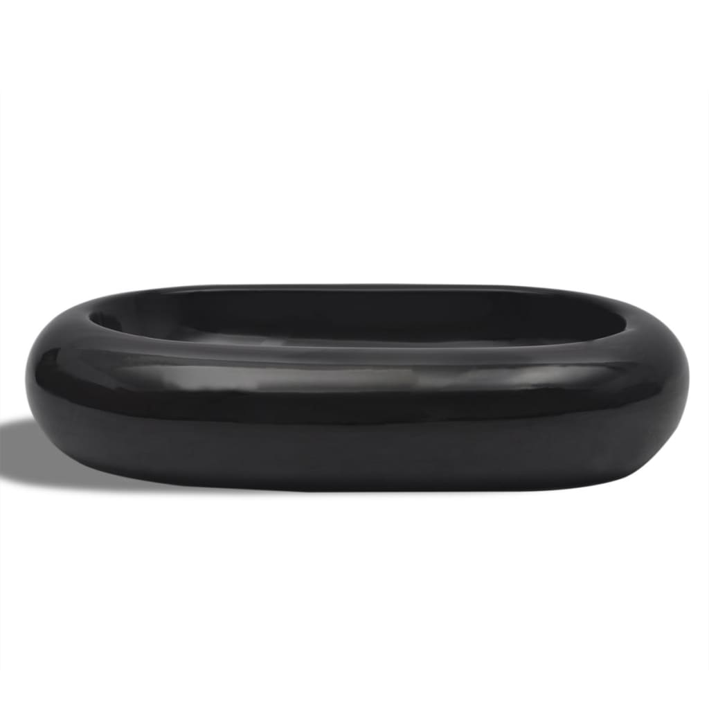 Baderomservant Keramisk oval svart