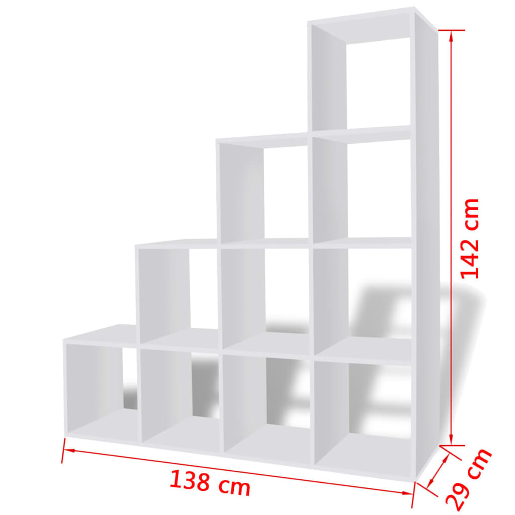 Bokhylle Hvit 142 cm