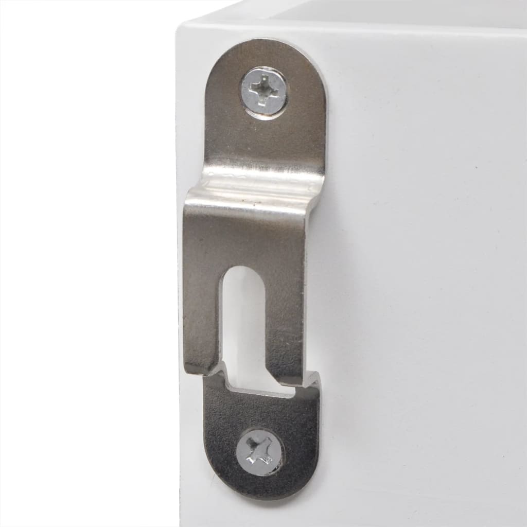 Veggskap Hvit med 2 glassdører Landlig