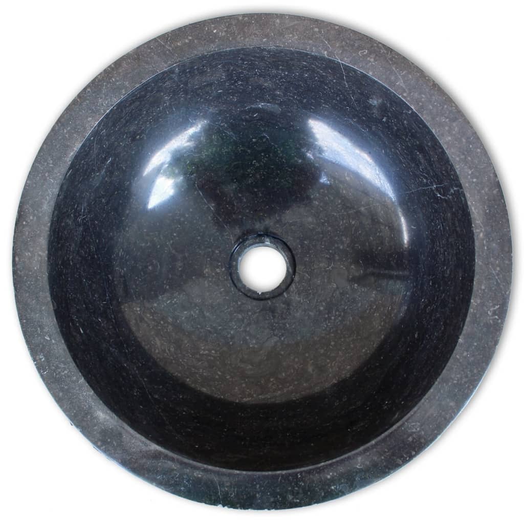 Baderomsvask marmor 40 cm Svart