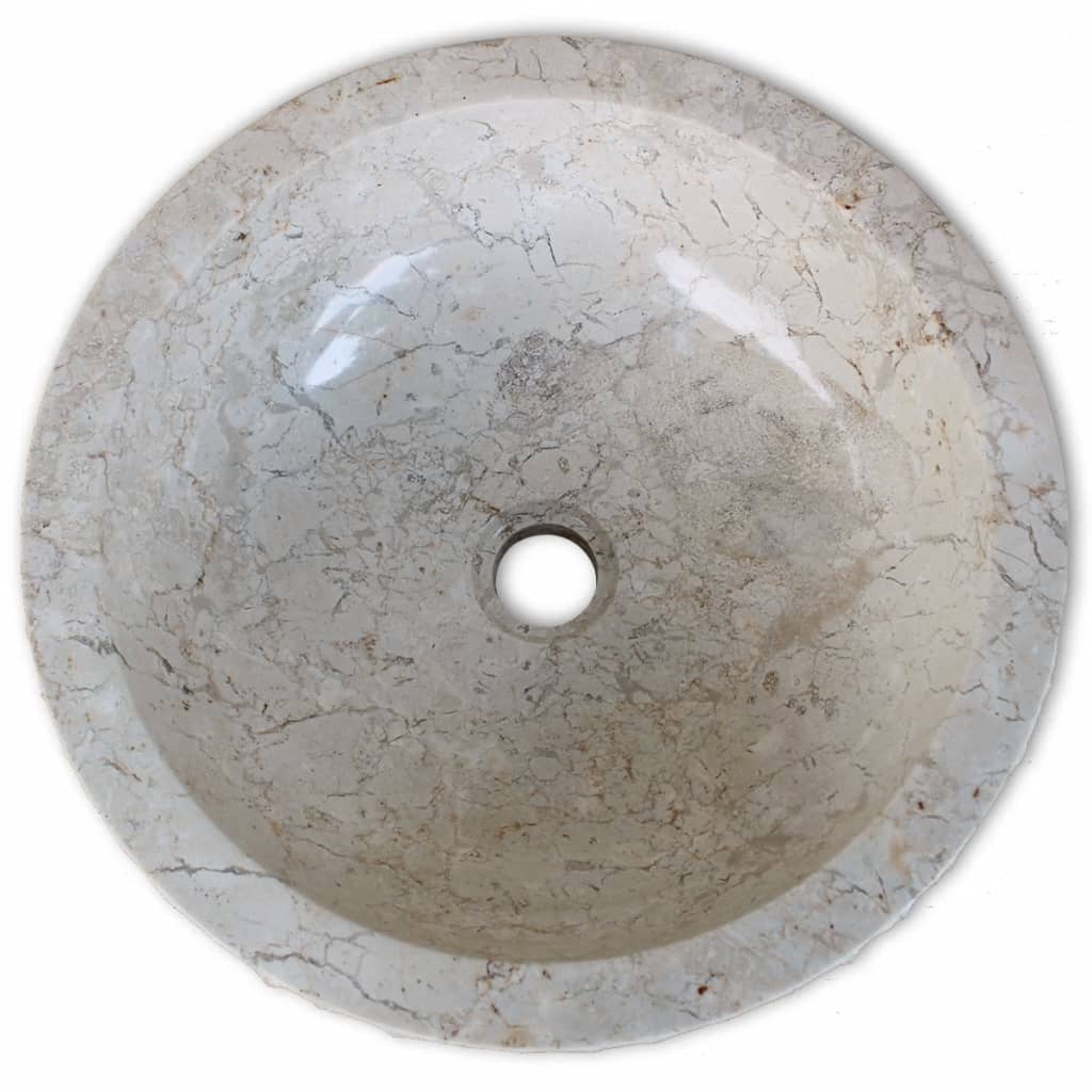Baderomsvask marmor 40 cm krem