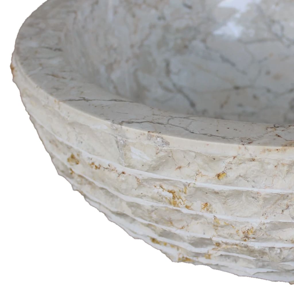 Baderomsvask marmor 40 cm krem