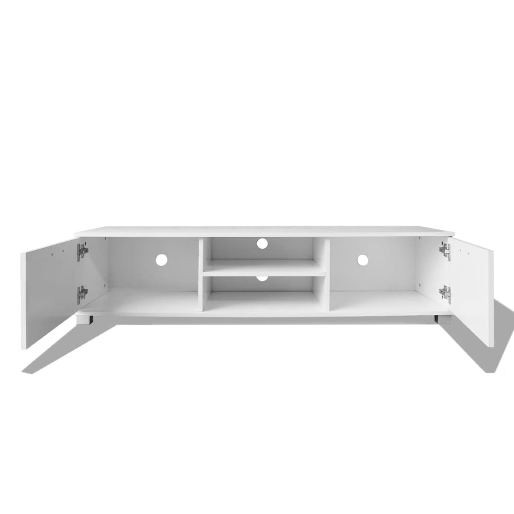 TV-Møbel Høyglans Hvit TV-benk 140x40,5x35 cm