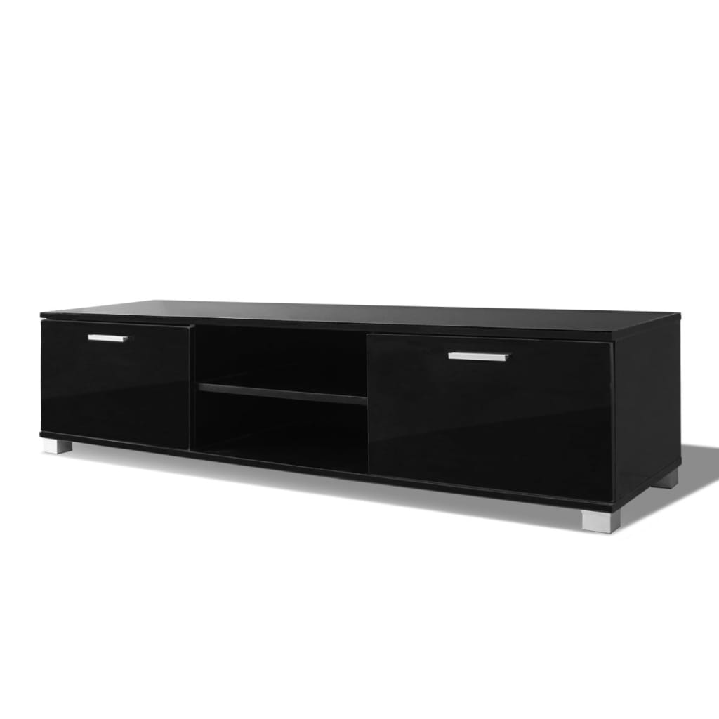 TV-Møbel Høyglans Svart Tv-benk 140x40,5x35 cm