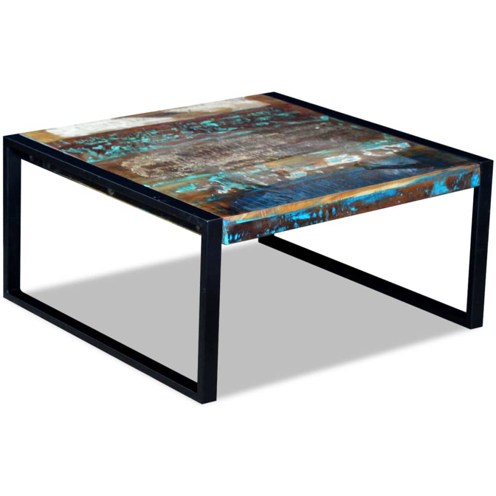 Salongbord Sofabord Tre Gjenvunnet Heltre 80x80x40 cm