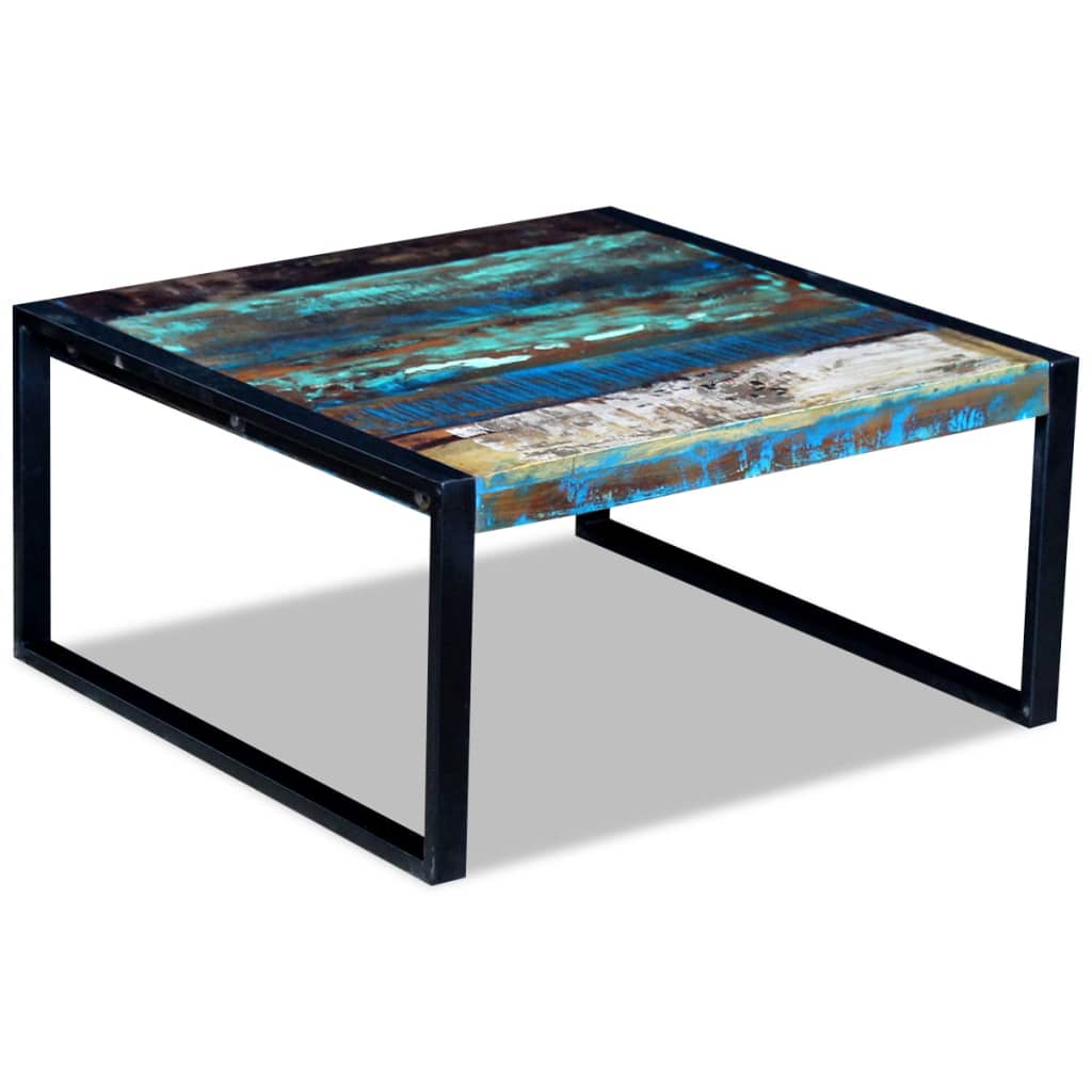 Salongbord Sofabord Tre Gjenvunnet Heltre 80x80x40 cm