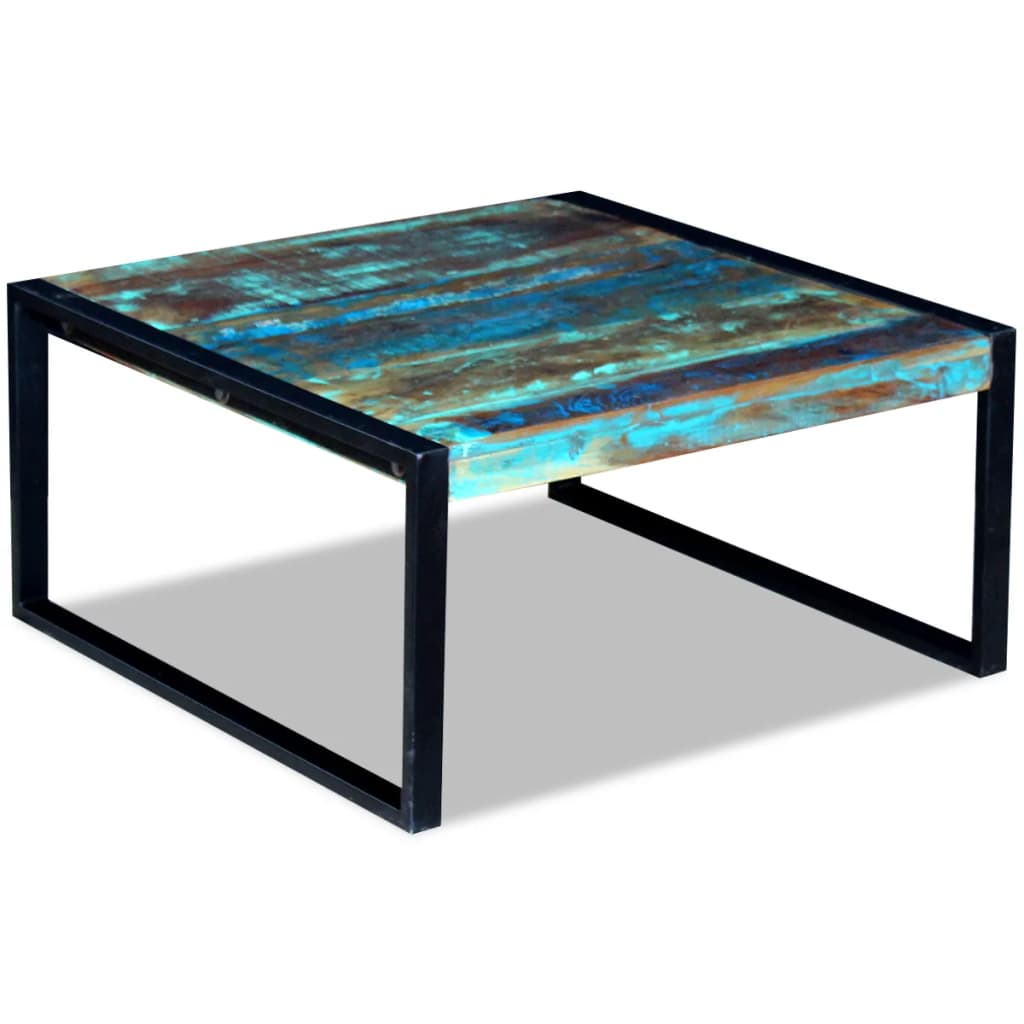 Salongbord Sofabord Tre Gjenvunnet Heltre 80x80x40 cm