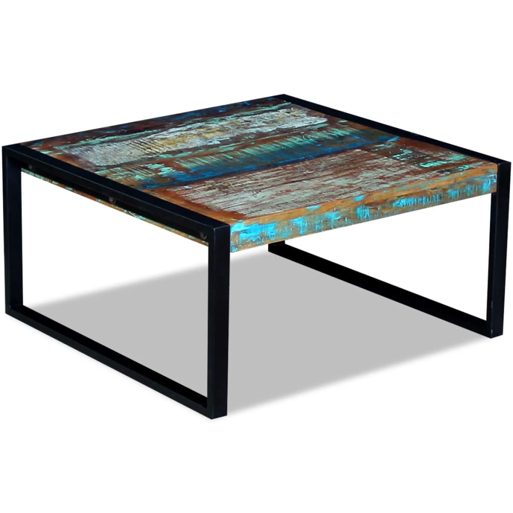 Salongbord Sofabord Tre Gjenvunnet Heltre 80x80x40 cm