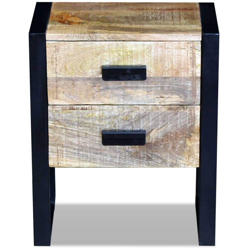 Sidebord Tre med 2 skuffer heltre mango 43x33x51 cm