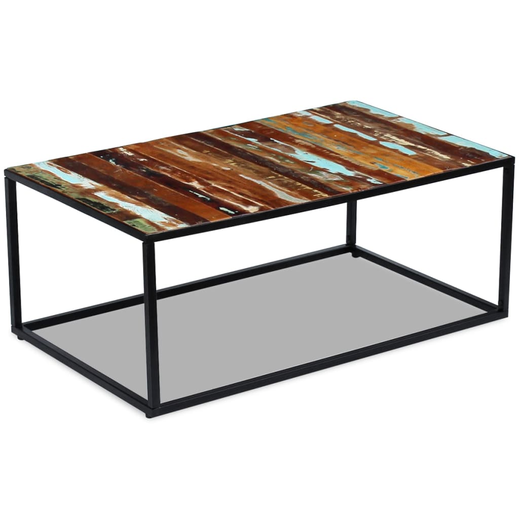 Salongbord Sofabord Tre Gjenvunnet Heltre 100x60x40 cm